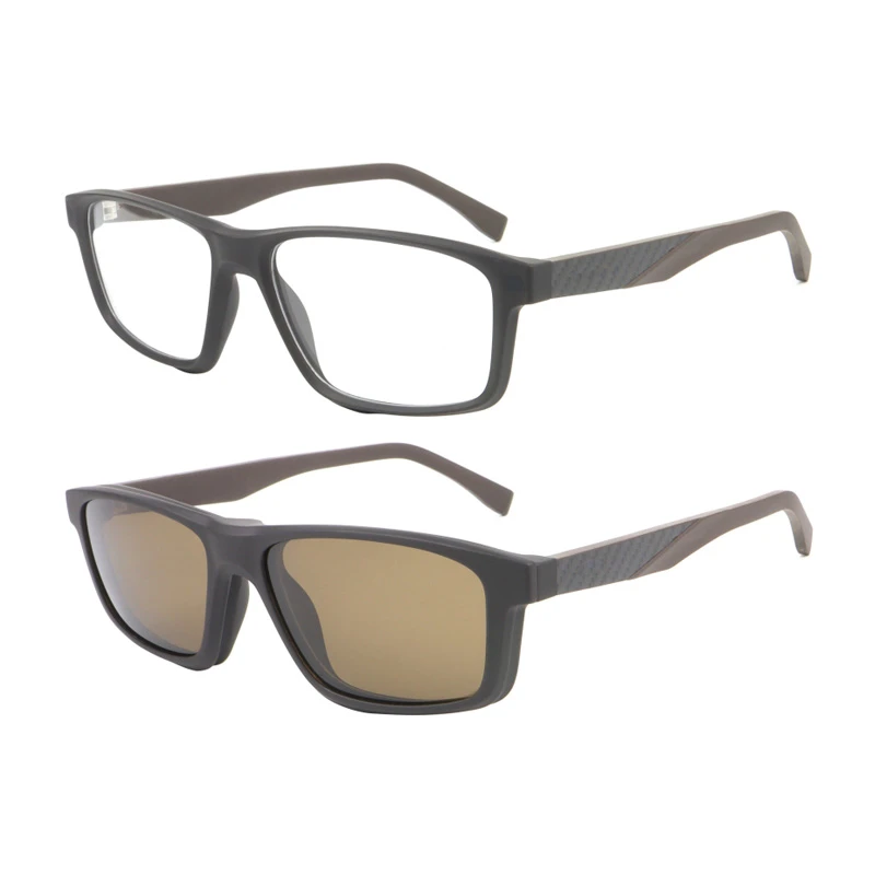 6 Unisex Super light Rectangle Clip on Sunglasses Optical Frames 490734